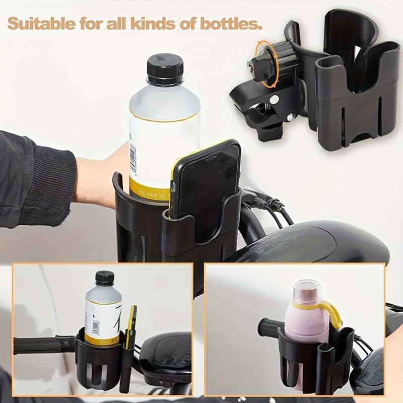 Stroller Accessories - 2-in-1 Universal-Kinderwagen-Getränkehalter mit Handyhalterung, universeller Flaschenhalter
