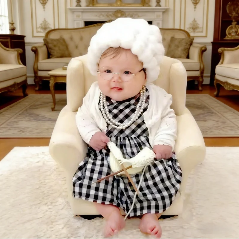 Baby Products Essential - Neugeborenen-Fotografie-Requisiten: Oma-Outfit für Babymädchen, Opa-Kostüm für