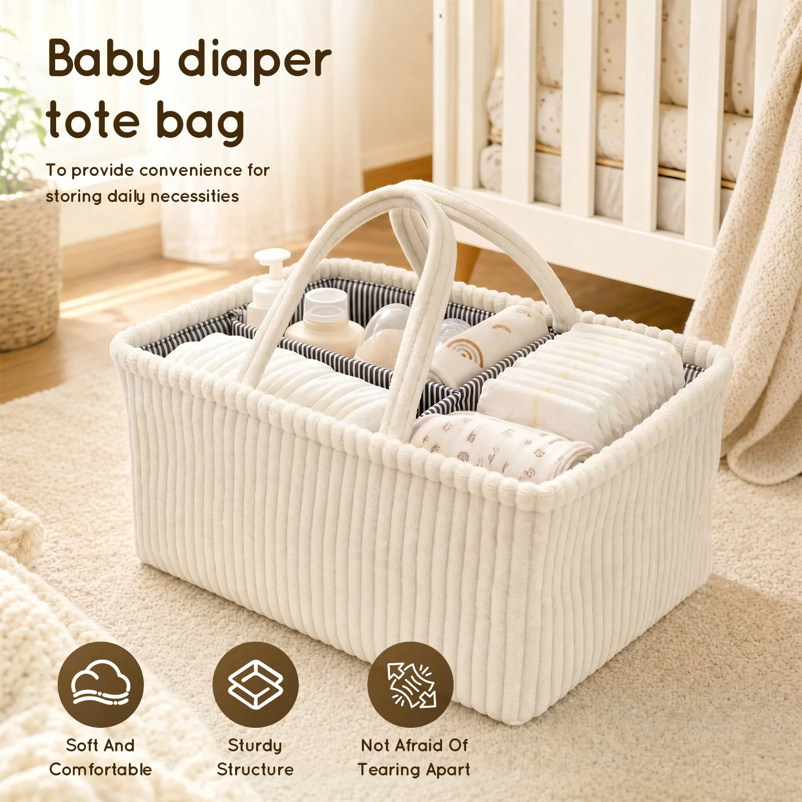 Baby-Windel-Organizer, faltbar – Baby Products Basket Bewertung und Preis